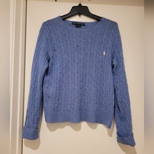 Ralph Lauren 100% Lamb Wool Cable Knit Sweater